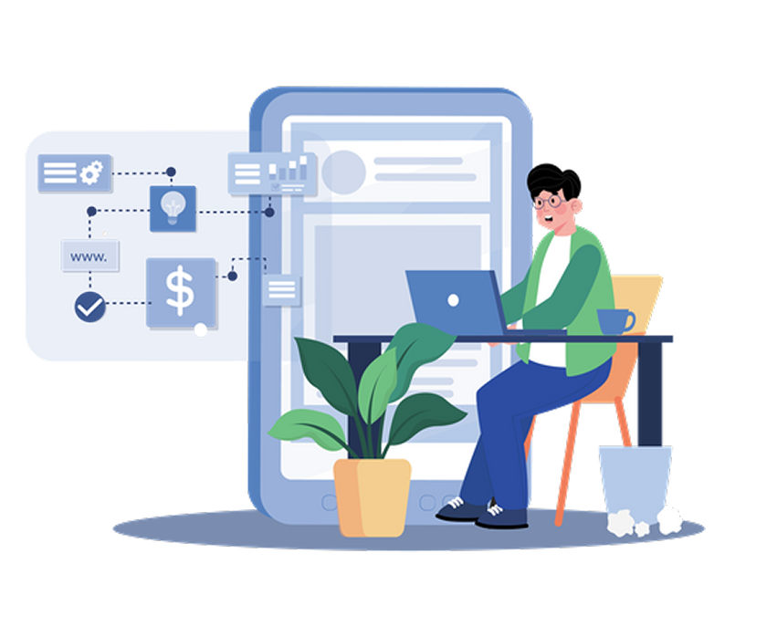 Paid advertising illustration